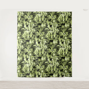 Tapiz Patrón de acuarela en verde Resumen contemporáneo