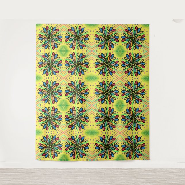 TAPIZ PATRÓN DE AGUAS GEOMÉTRICAS (Anverso)