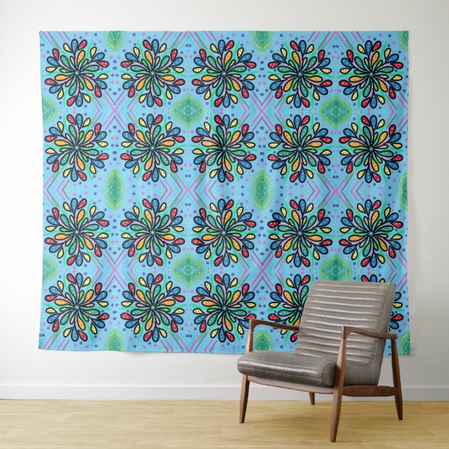 TAPIZ PATRÓN DE AGUAS GEOMÉTRICAS (In situ (horizontal))