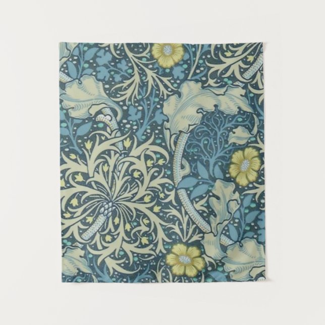 Tapiz Patrón de algas marinas de William Morris (Anverso)