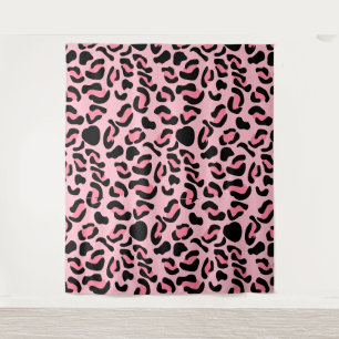 Tapiz Patrón de animal de leopardo rosa moderno
