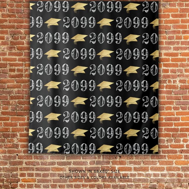 Tapiz Patrón de año de clase de graduación Fondo de colo (Subido por el creador)