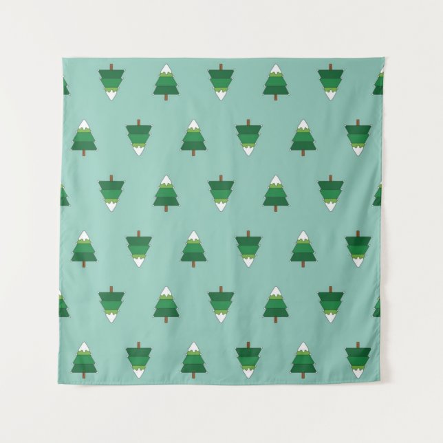 Tapiz patrón de árbol de Navidad (Anverso)