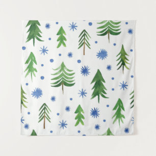 Tapiz patrón de árbol de Navidad