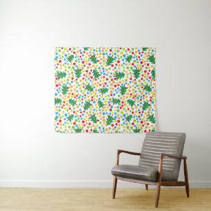 Tapiz patrón de árboles de Navidad