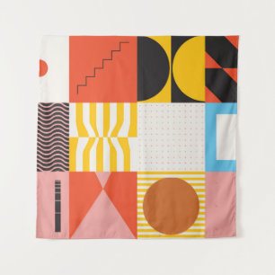 Tapiz Patrón de arte neo-modernista hecho con abstracto 