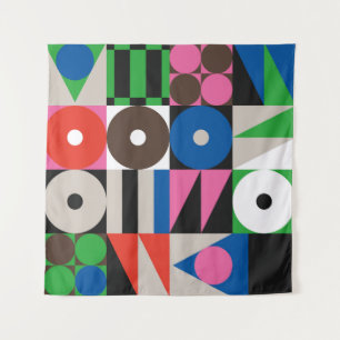 Tapiz Patrón de arte neo-modernista hecho con g abstract