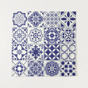Tapiz Patrón de azulejos de cerámica