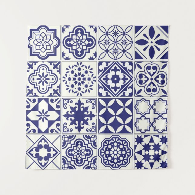Tapiz Patrón de azulejos de cerámica (Anverso)