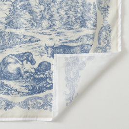 Tapiz Patrón de baldosas azules Delft vintage romántico 