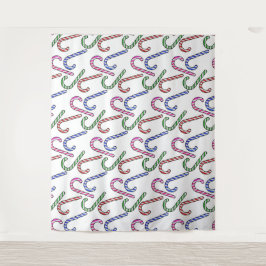 Tapiz Patrón de bastón de purpurina