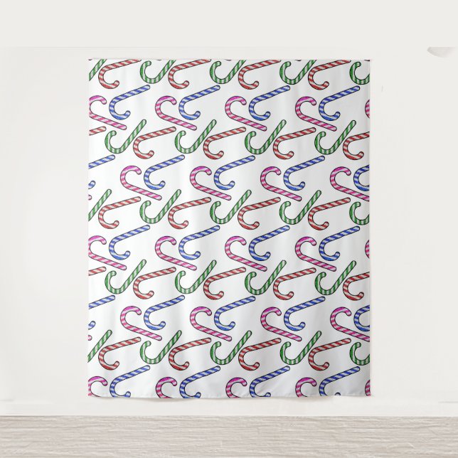 Tapiz Patrón de bastón de purpurina (Anverso)