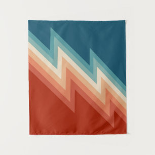 Tapiz Patrón de chevron de estilo retro