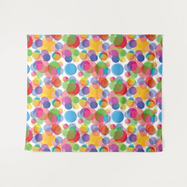 Tapiz Patrón de círculo colorido (Anverso (horizontal))