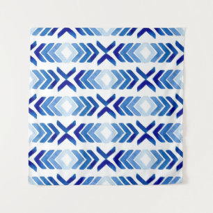 Tapiz Patrón de color de agua de las flechas del bus azu