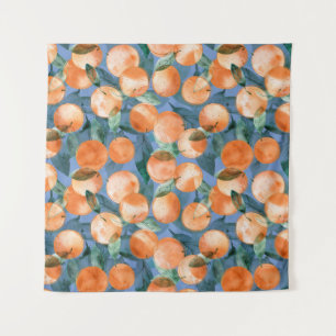 Tapiz Patrón de color de agua de Naranjas jugosos
