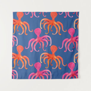 Tapiz Patrón de color de Octopus Personalizado colorido