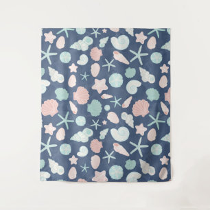 Tapiz patrón de conchas marinas