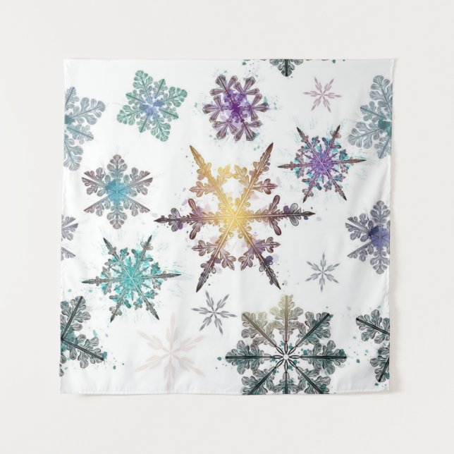 Tapiz Patrón de copo de nieve (Anverso)