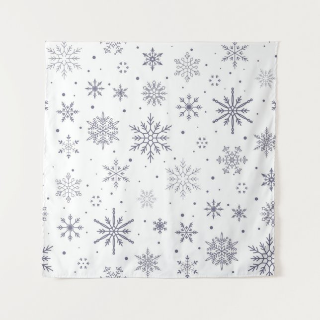 Tapiz Patrón de copo de nieve (Anverso)