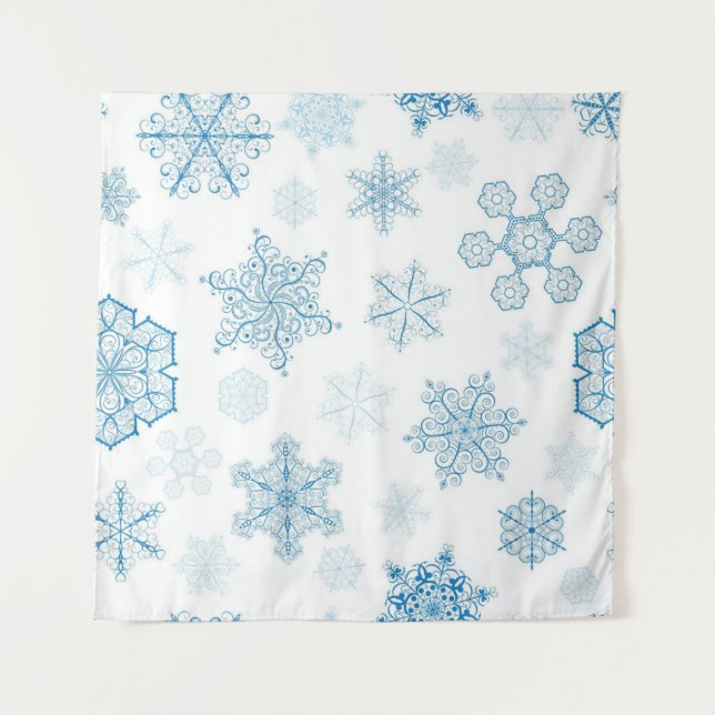 Tapiz Patrón de copo de nieve (Anverso)