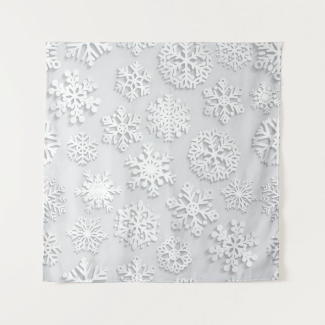 Tapiz Patrón de copo de nieve (Anverso)