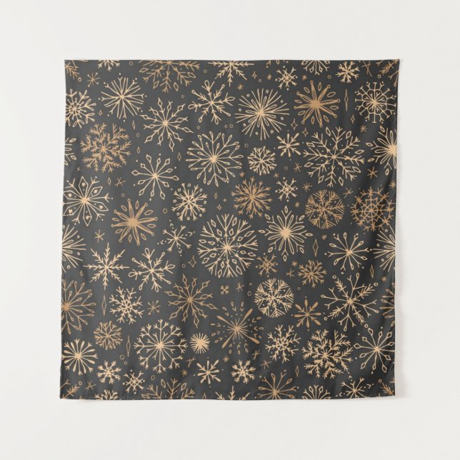 Tapiz Patrón de copo de nieve (Anverso)
