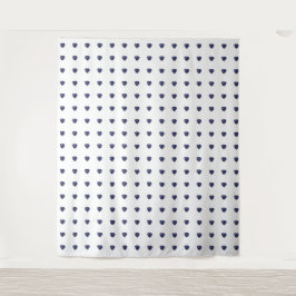 Tapiz Patrón de Corazón Azul