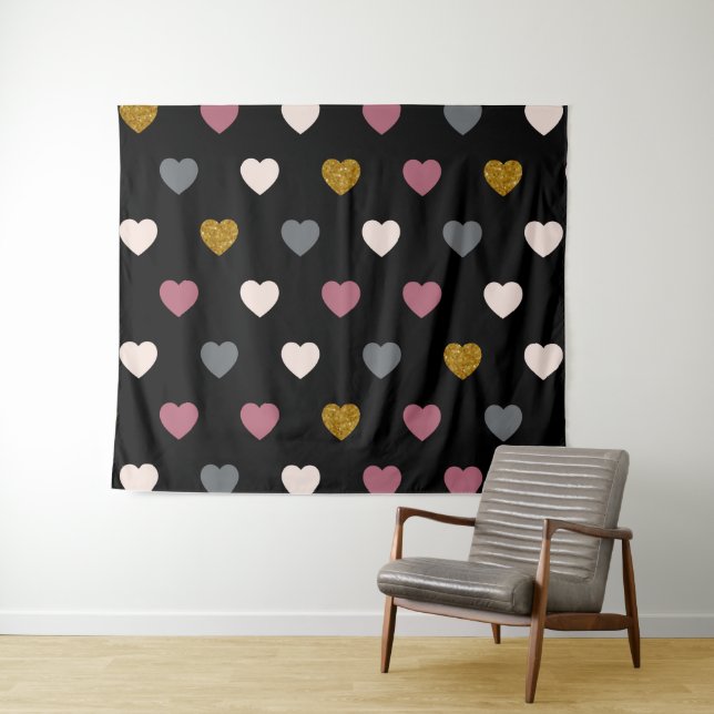Tapiz Patrón de Corazones 30 (In situ (horizontal))