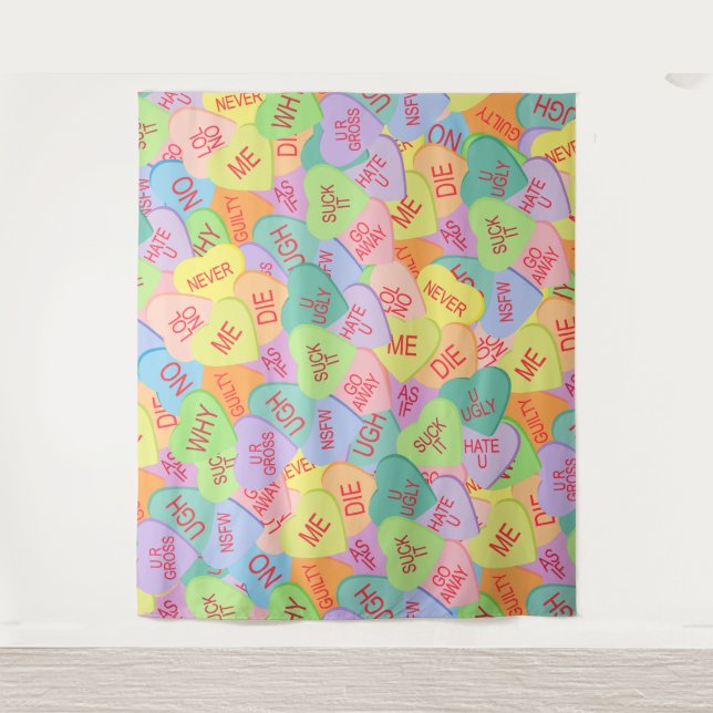 Tapiz Patrón de Corazones de Vela - SFW (Anverso)