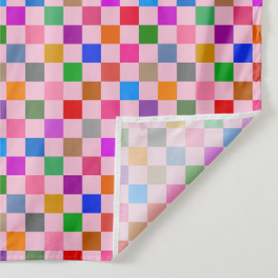 Tapiz Patrón de cuadros de colores rosado