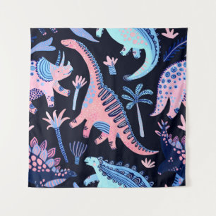Tapiz Patrón de dinosaurios personalizados.