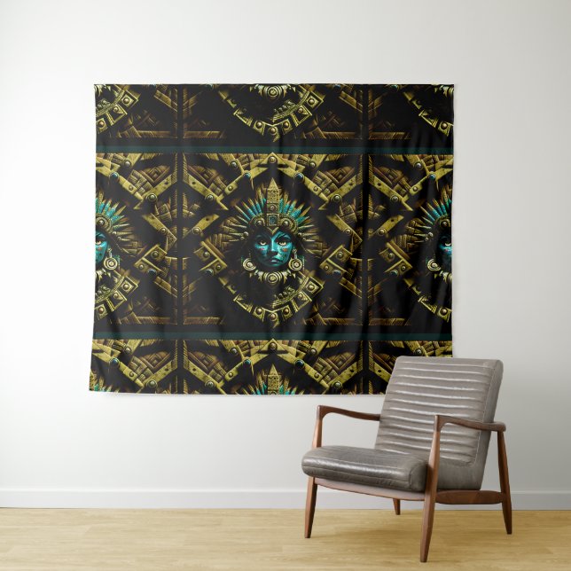 Tapiz Patrón de diseño dos de Azteca (In situ (horizontal))