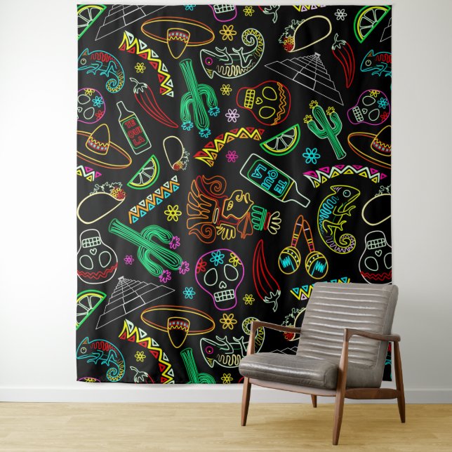 Tapiz Patrón de Fiesta de México (In situ)