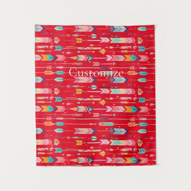 Tapiz Patrón de flecha multicolor Thunder_Cove (Anverso)