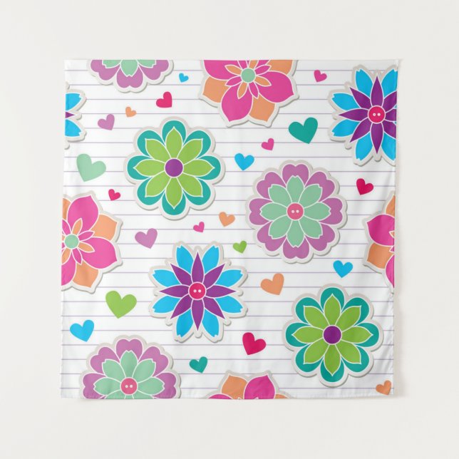 Tapiz Patrón de flor (Anverso)