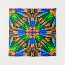 Tapiz Patrón de flores abstractas únicas