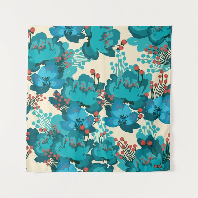 Tapiz Patrón de flores de cosecha (Anverso)