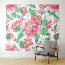 Patrón de flores rosadas brillantes