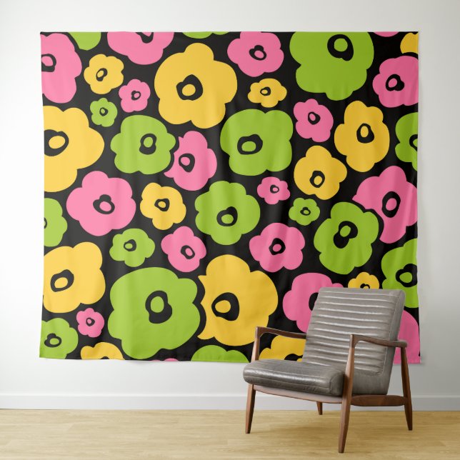 Tapiz Patrón de flores silvestres (In situ (horizontal))