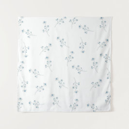 Tapiz Patrón de flores silvestres azules