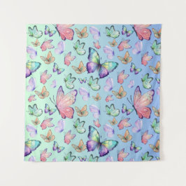 Tapiz Patrón de fondo de degradado lineal de mariposas