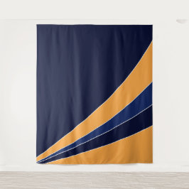 Tapiz Patrón de formas amarillas y azules