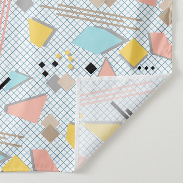 Tapiz Patrón de formas de memphis geométricos sin foco (Detalle)