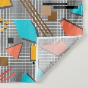 Tapiz Patrón de formas de memphis geométricos sin foco