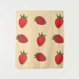 Tapiz Patrón de fresa para buenas vibraciones en verano