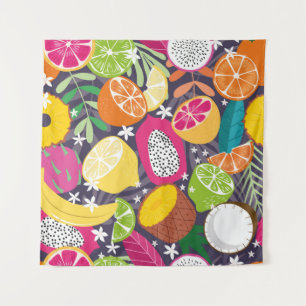 Tapiz Patrón de fruta sin fisuras, colección de tropi ex
