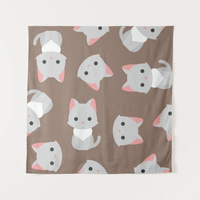 Tapiz Patrón de gato (Anverso)