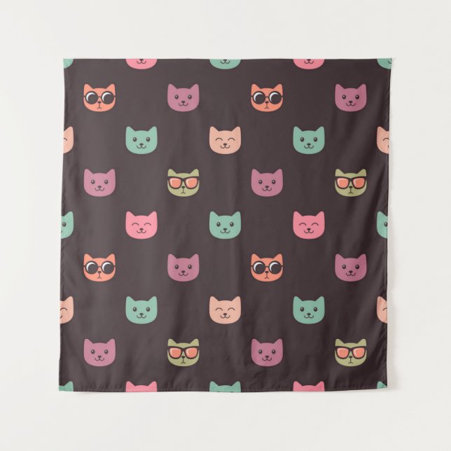 Tapiz Patrón de gato (Anverso)