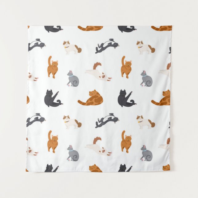 Tapiz Patrón de gato (Anverso)